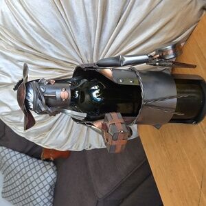 H & K Steel Sculpture Wine Bottle Holder Business Lady